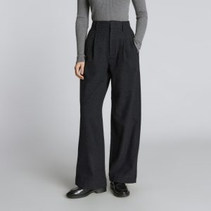 The ReWool® Way-High Drape Pant | Heathered Charcoal