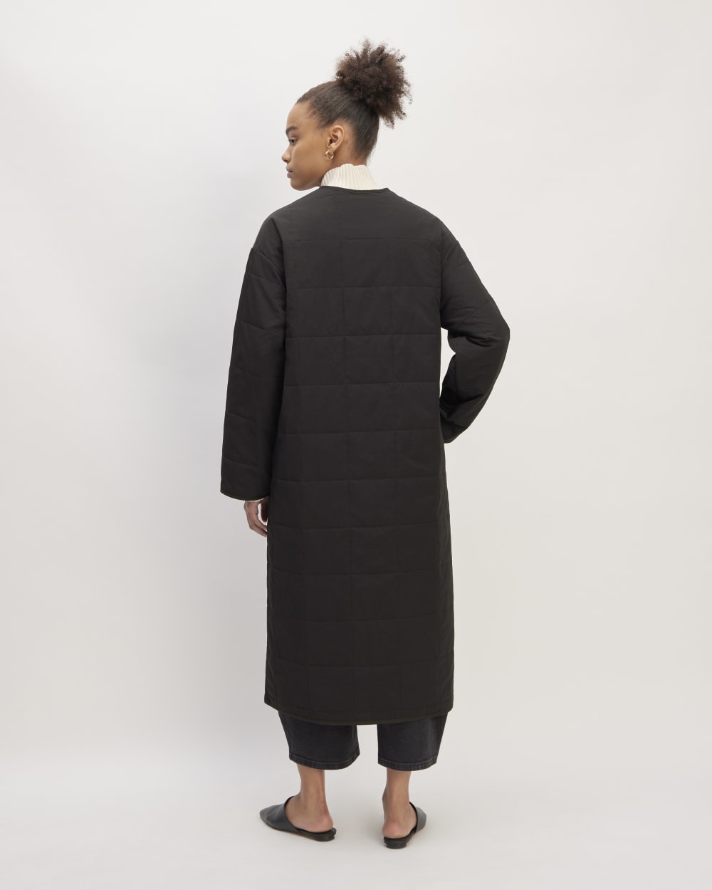 The ReNew Quilted Long Liner | Black - Image 6