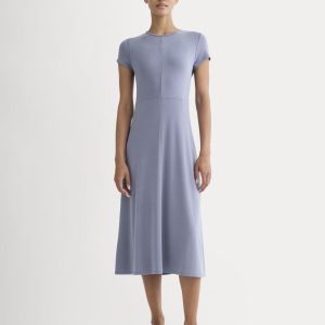 Midi Tee Dress in Butterknit | Blue Dusk