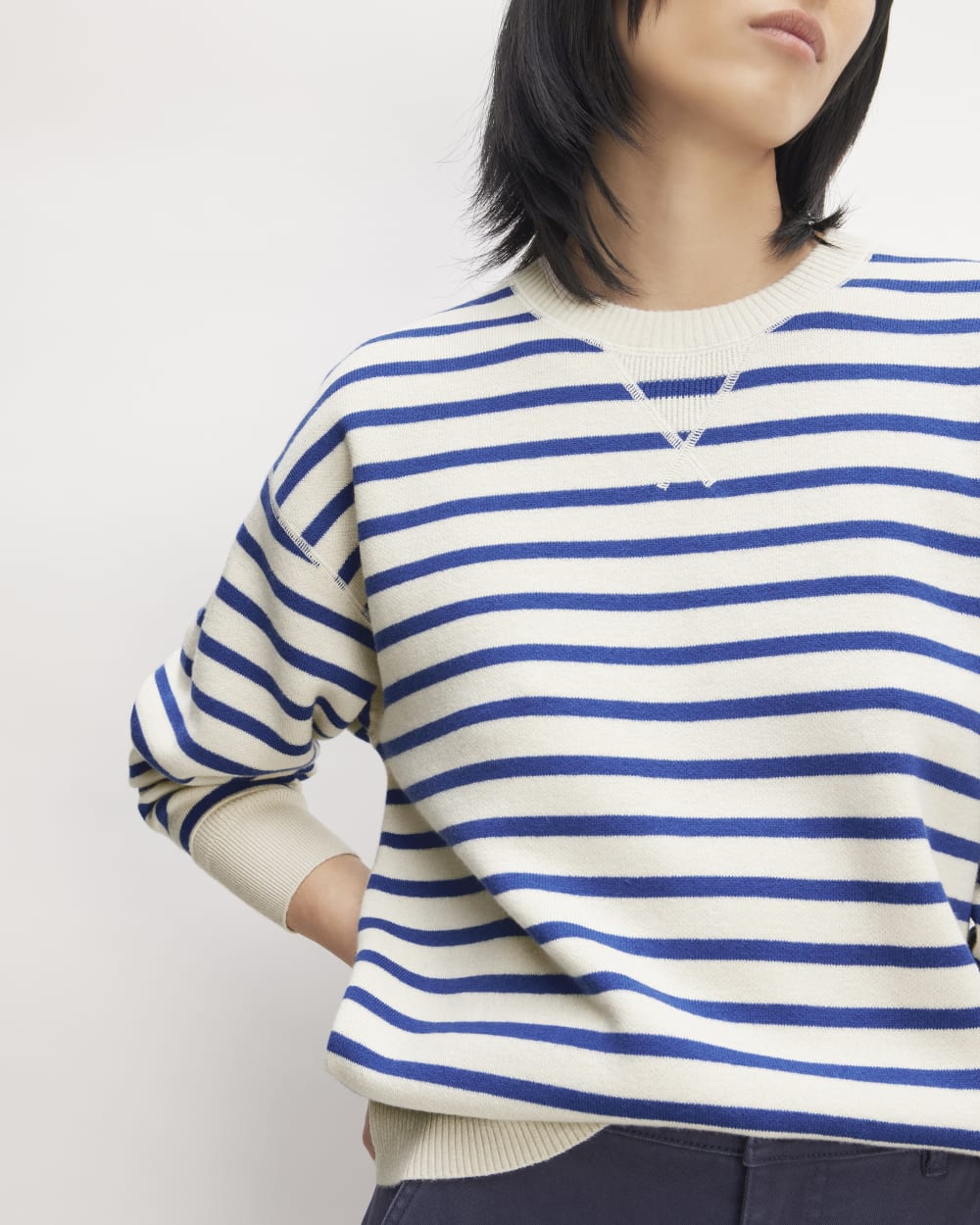 The Cotton-Merino Sweatshirt | Canvas / Lapis Blue - Image 5
