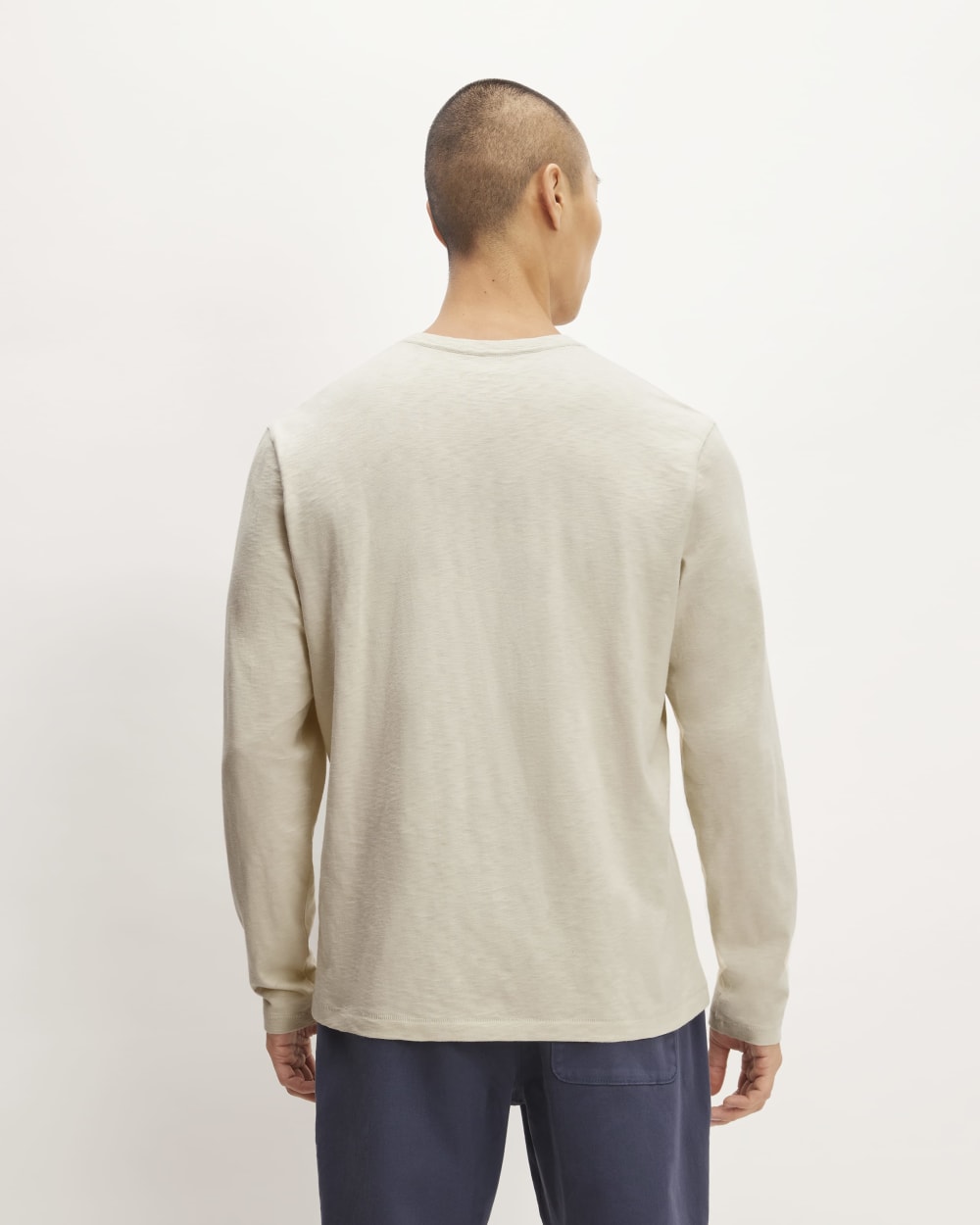 The Slub Long-Sleeve Henley | Pelican - Image 4
