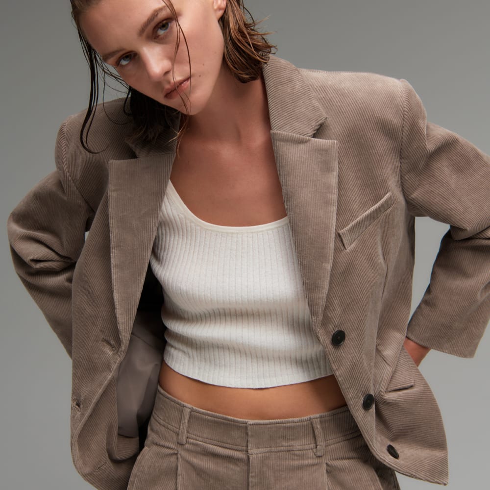 The Corduroy '80s Blazer | Taupe Grey - Image 6
