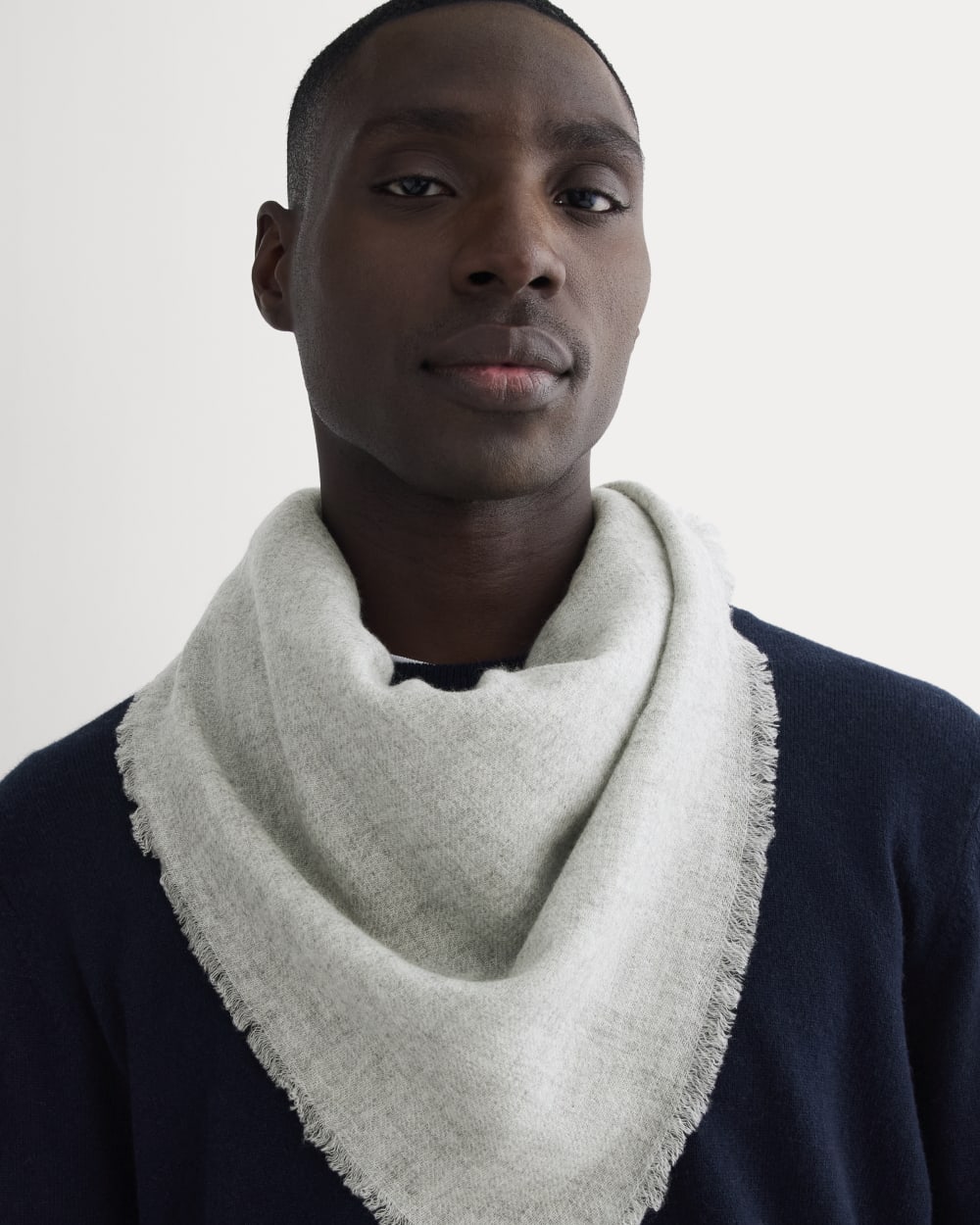 The Cashmere Feather Scarf | Heathered Grey - Image 3