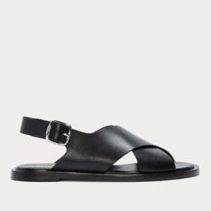 The City Crossover Sandal | Black