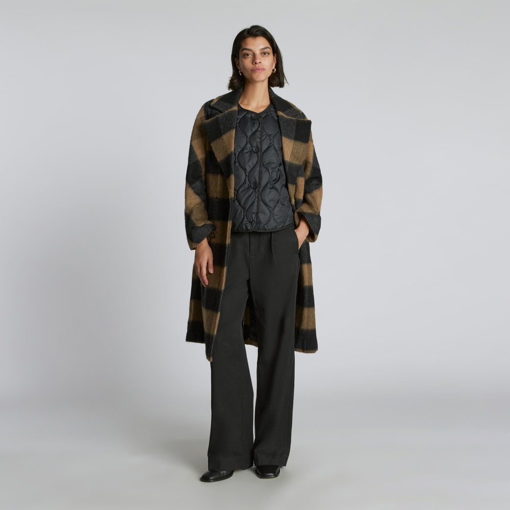 The Brushed Italian ReWool? Peacoat | Camel Buffalo Check - Image 9