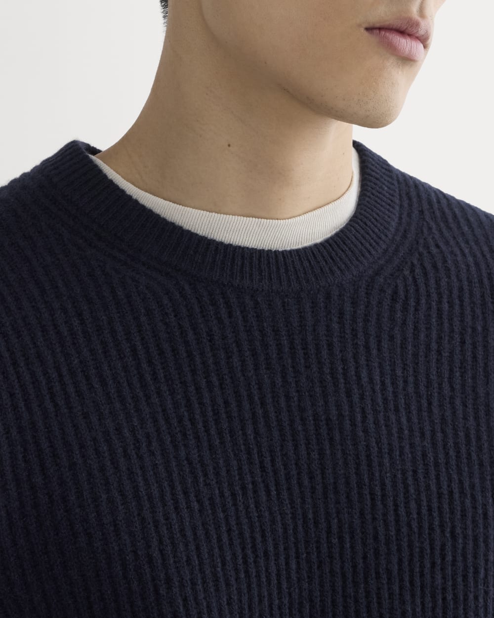 The Fisherman Crew in Wool Cashmere | Navy - Image 4