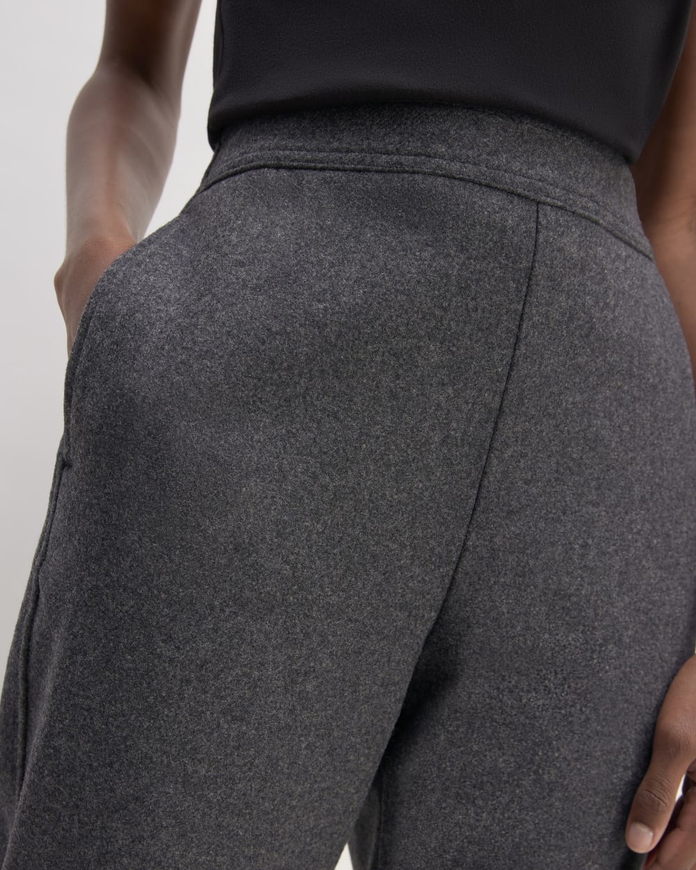 The Wool Flannel Pull-On Pant | Heather Charcoal - Image 4
