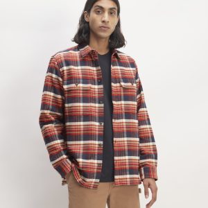 The Heavyweight Overshirt | Uniform | True Navy / Haute Red / Honey