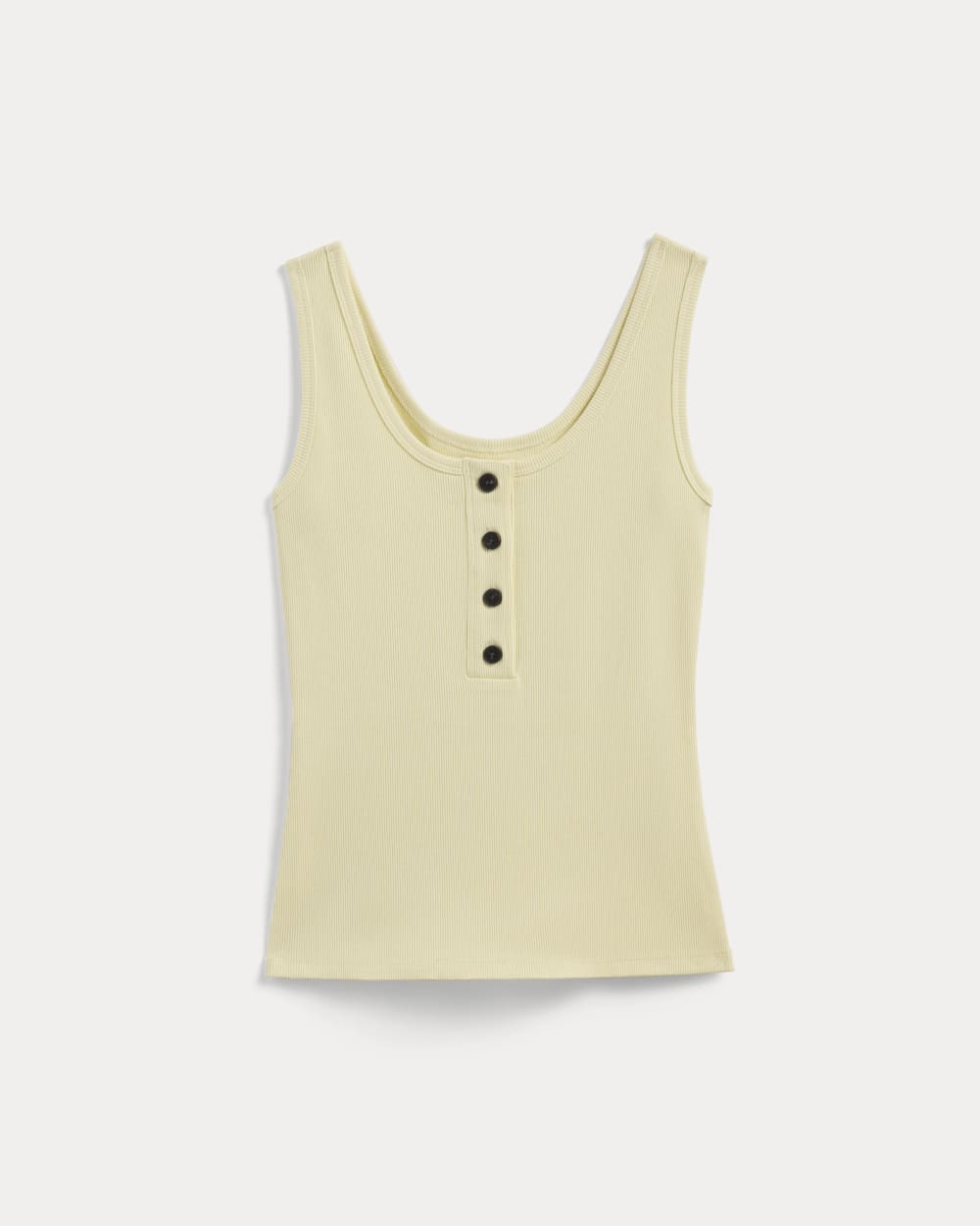 The Selfie Henley Tank | Light Yellow - Image 2