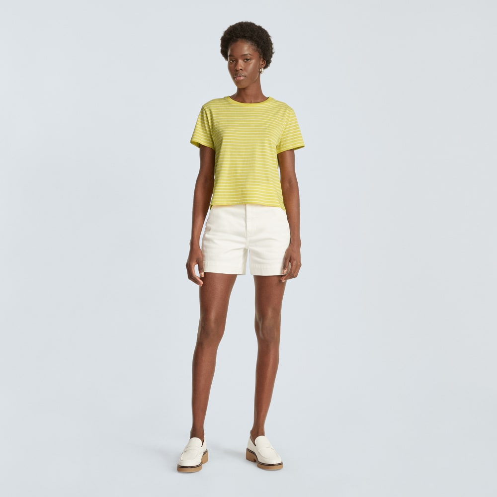 The Box-Cut Tee in Essential Cotton | Acacia / Tan | No Pocket - Image 4