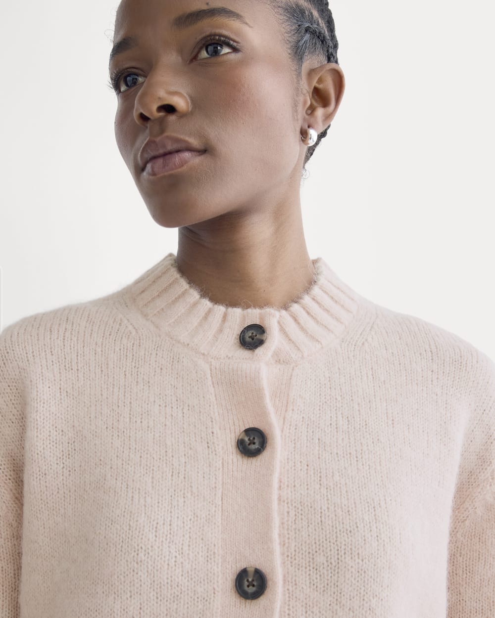 The Crew Cardigan in Alpaca | Soft Rose - Image 4