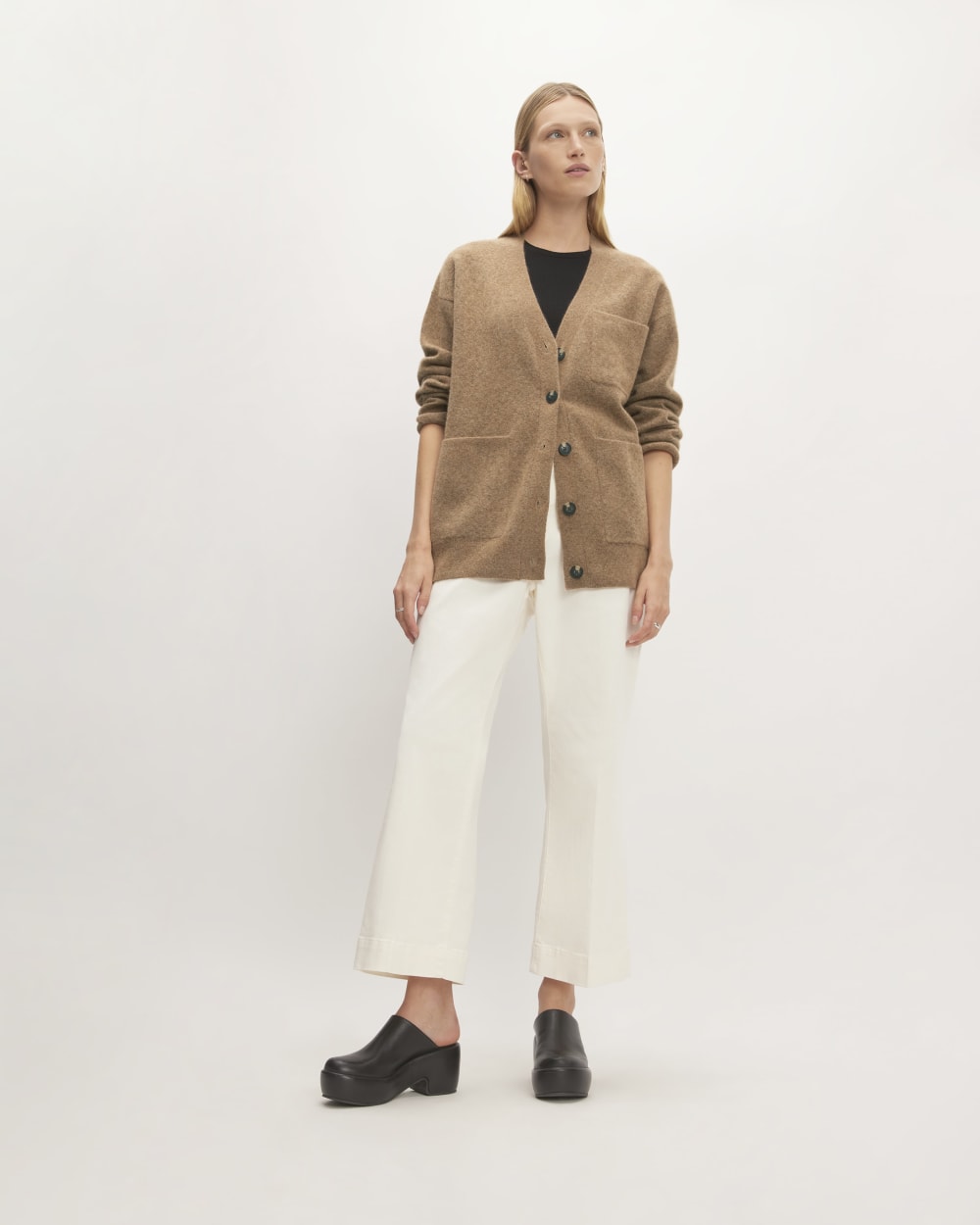 The Cozy-Stretch Relaxed Cardigan | Heathered Toasted Coconut - Image 3