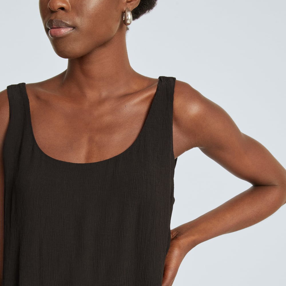 The Naia? Ripple Tank Dress | Black - Image 4