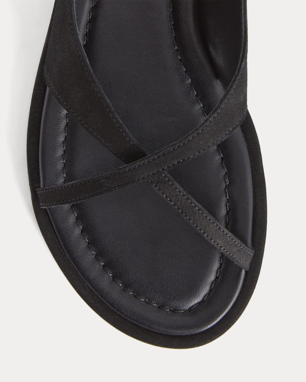 The Leather Crisscross Sandal | Black - Image 6