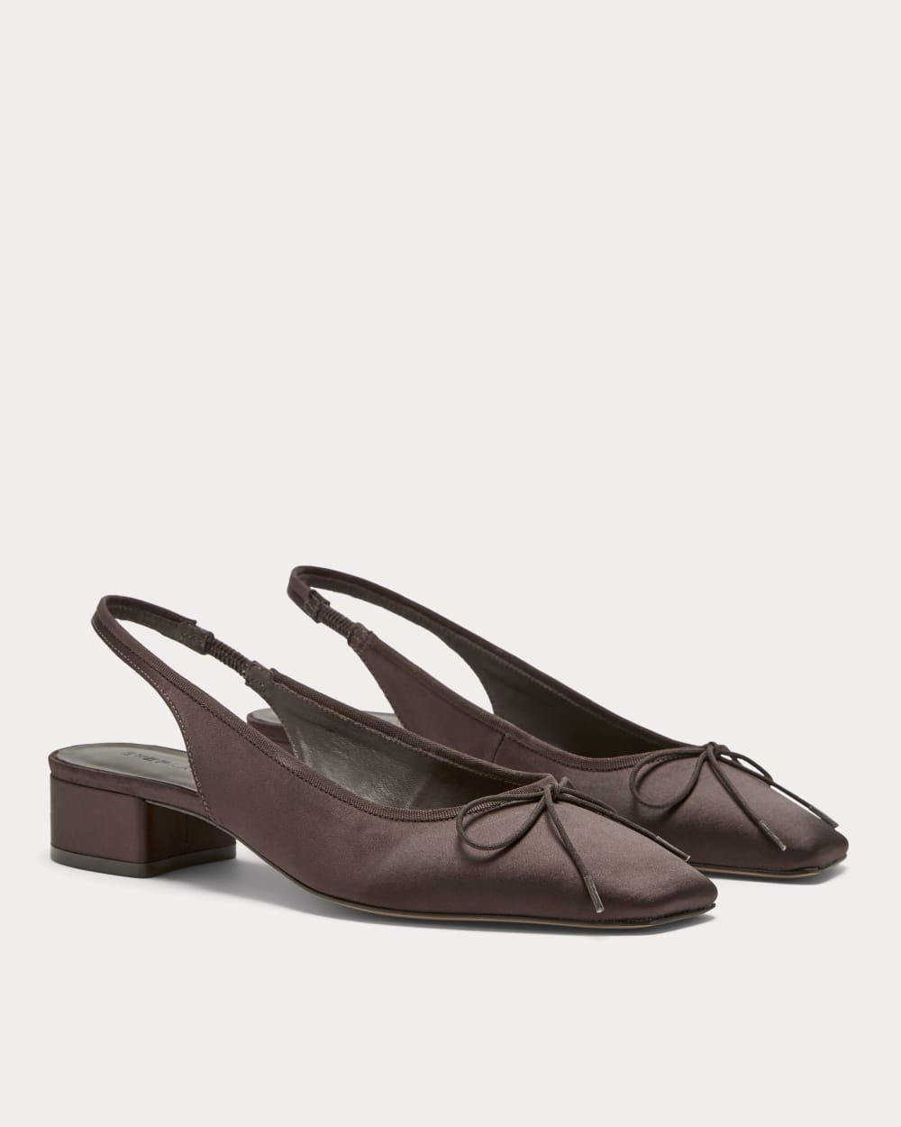The Ballet Slingback Heel | Deep Brown Satin - Image 3