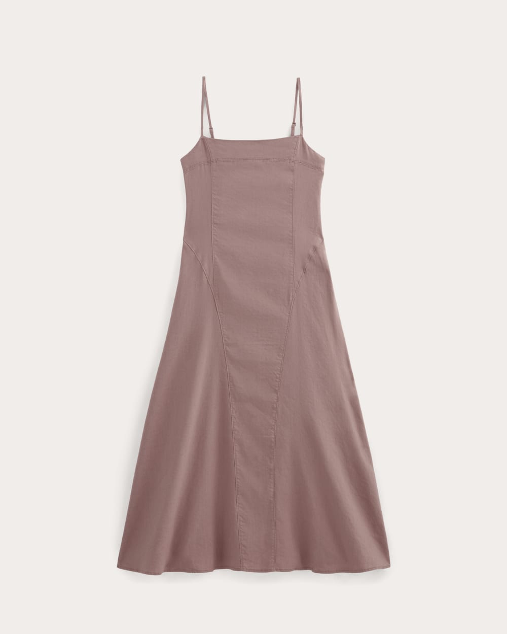 The Seamed Dress in Stretch Linen | Rose Dusk - Image 2