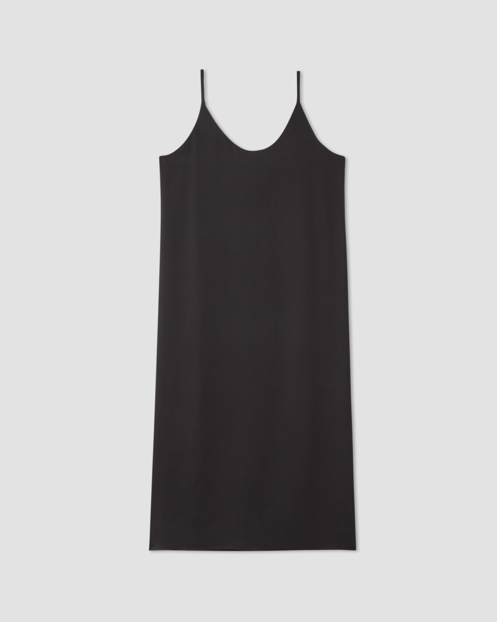 The Hammered Satin Slip Dress | Black - Image 2