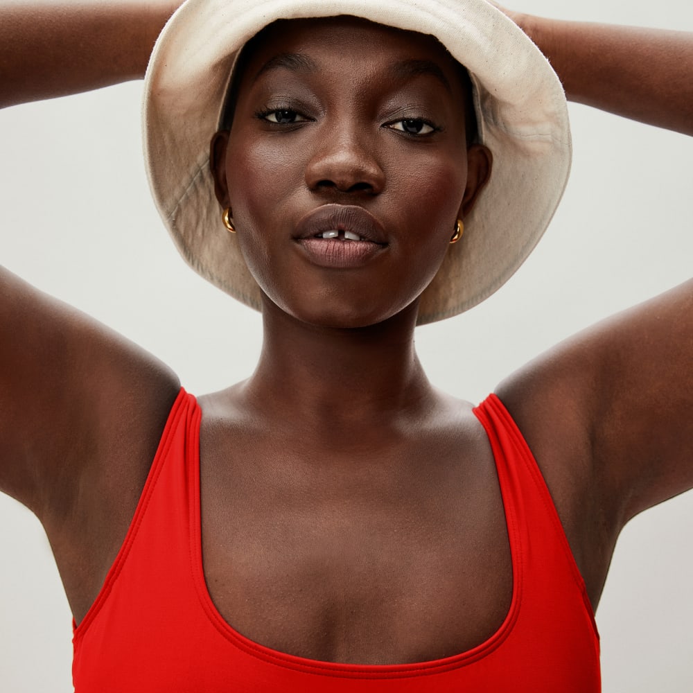 The Square-Neck One-Piece | Bright Red - Image 4