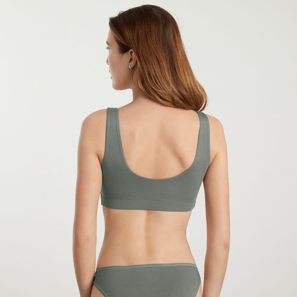 The Cotton Tank Bra | Dark Sage - Image 3