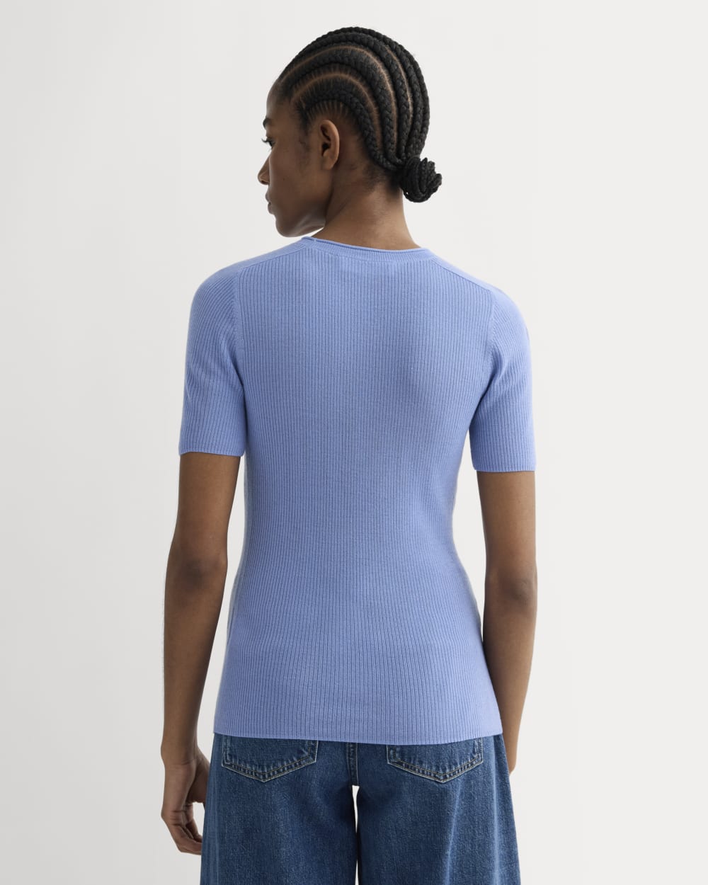 The Sweater Tee in Ultrasoft Merino | Bluebell - Image 5