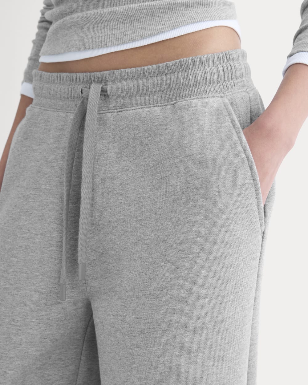 Luxe Fleece Wide-Leg Sweatpant | Vintage Heather Grey - Image 4