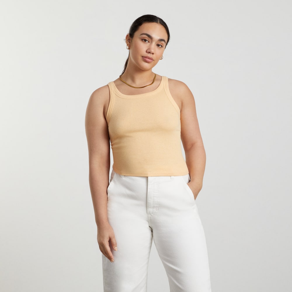 The Pima Micro-Rib Short Tank | Melon - Image 2