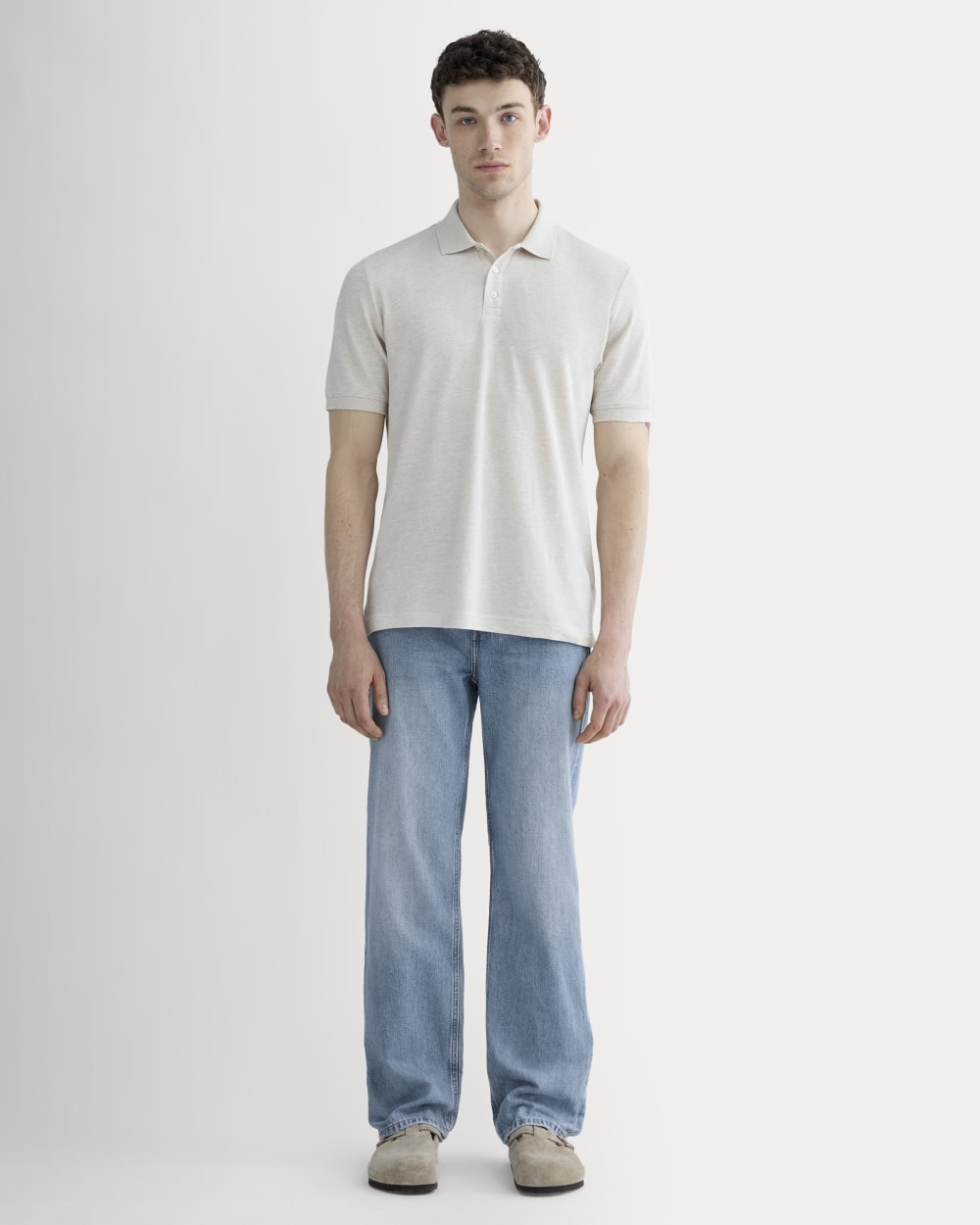 The Pique Polo | Heathered Oat - Image 3