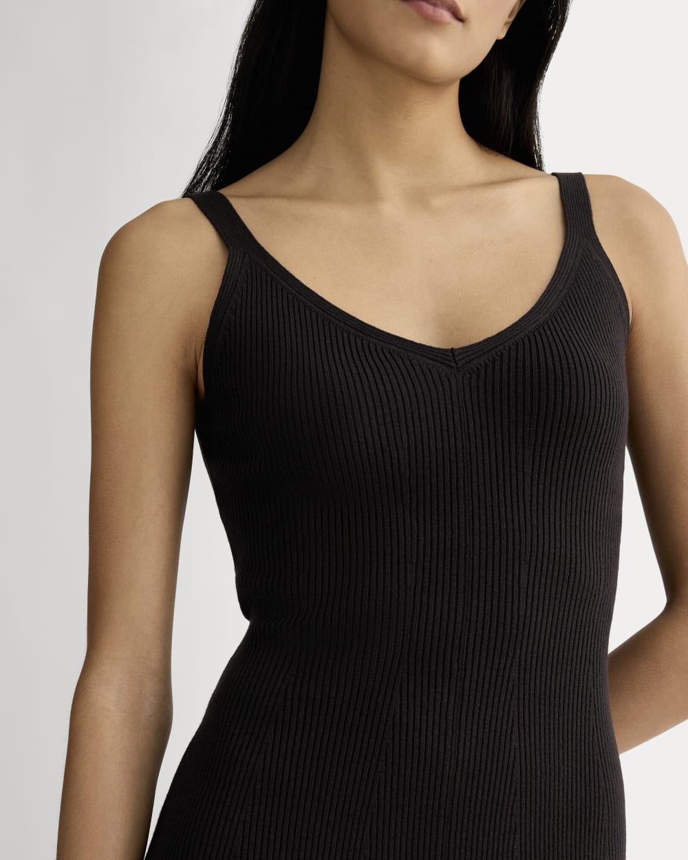The Fine Knit Cami Dress | Black - Image 4