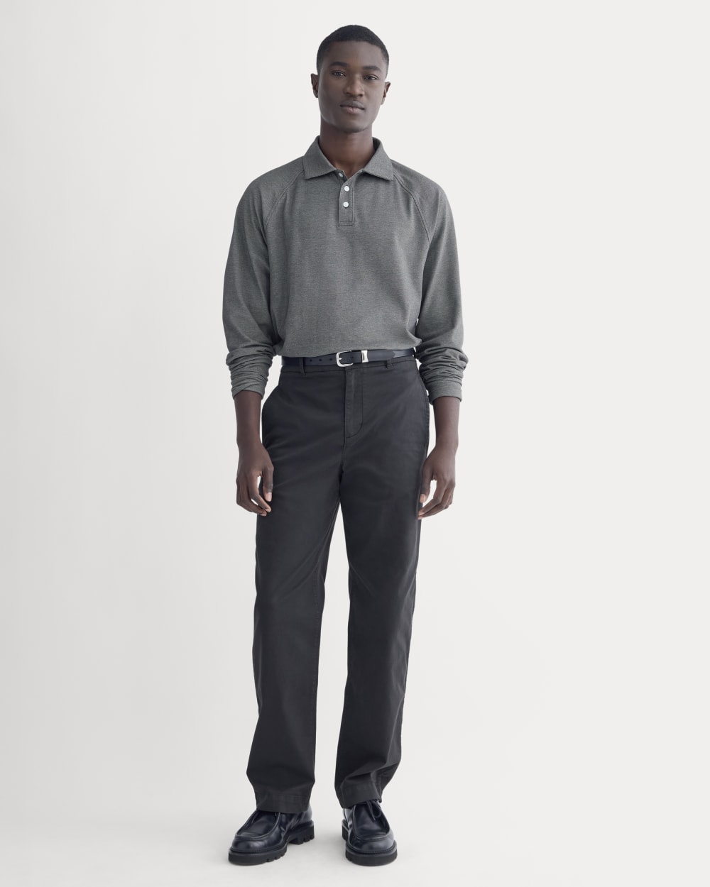 Startup Raglan Polo | Black Chambray - Image 3