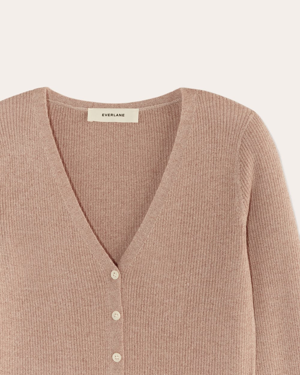 The Cardigan in Lurex Merino | Rose Gold - Image 6