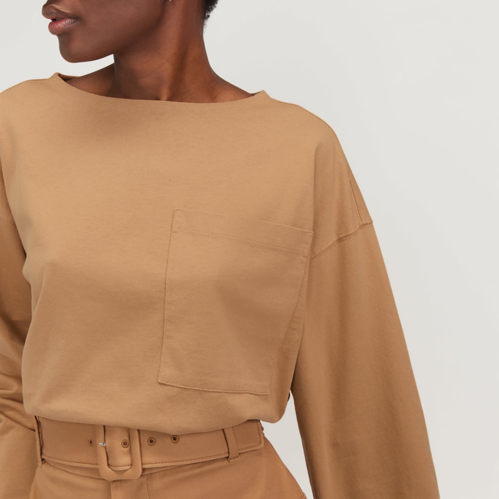 The Premium Weight Oversized Pocket Tee | Caramel - Image 4