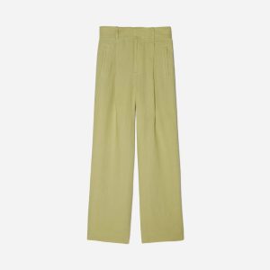 The Linen Way-High® Drape Pant | Leek