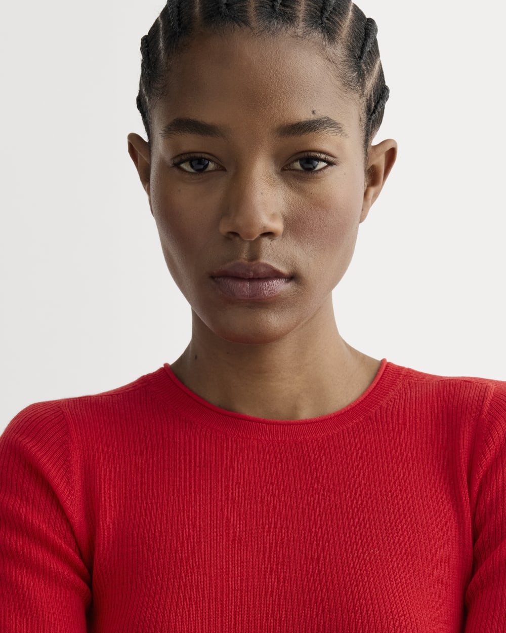 The Sweater Tee in Ultrasoft Merino | Classic Red - Image 4