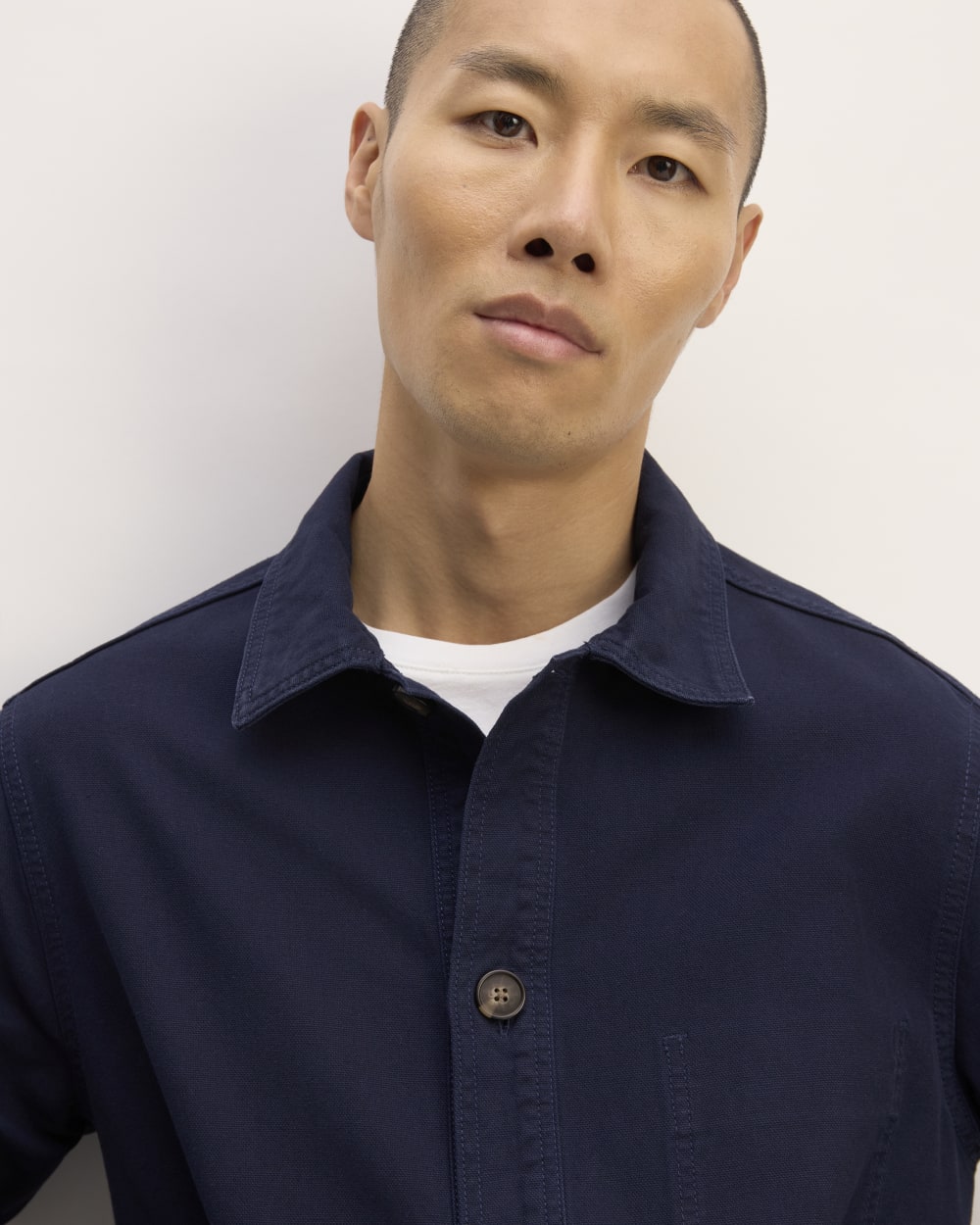 The Organic Cotton Chore Jacket | Navy - Image 3