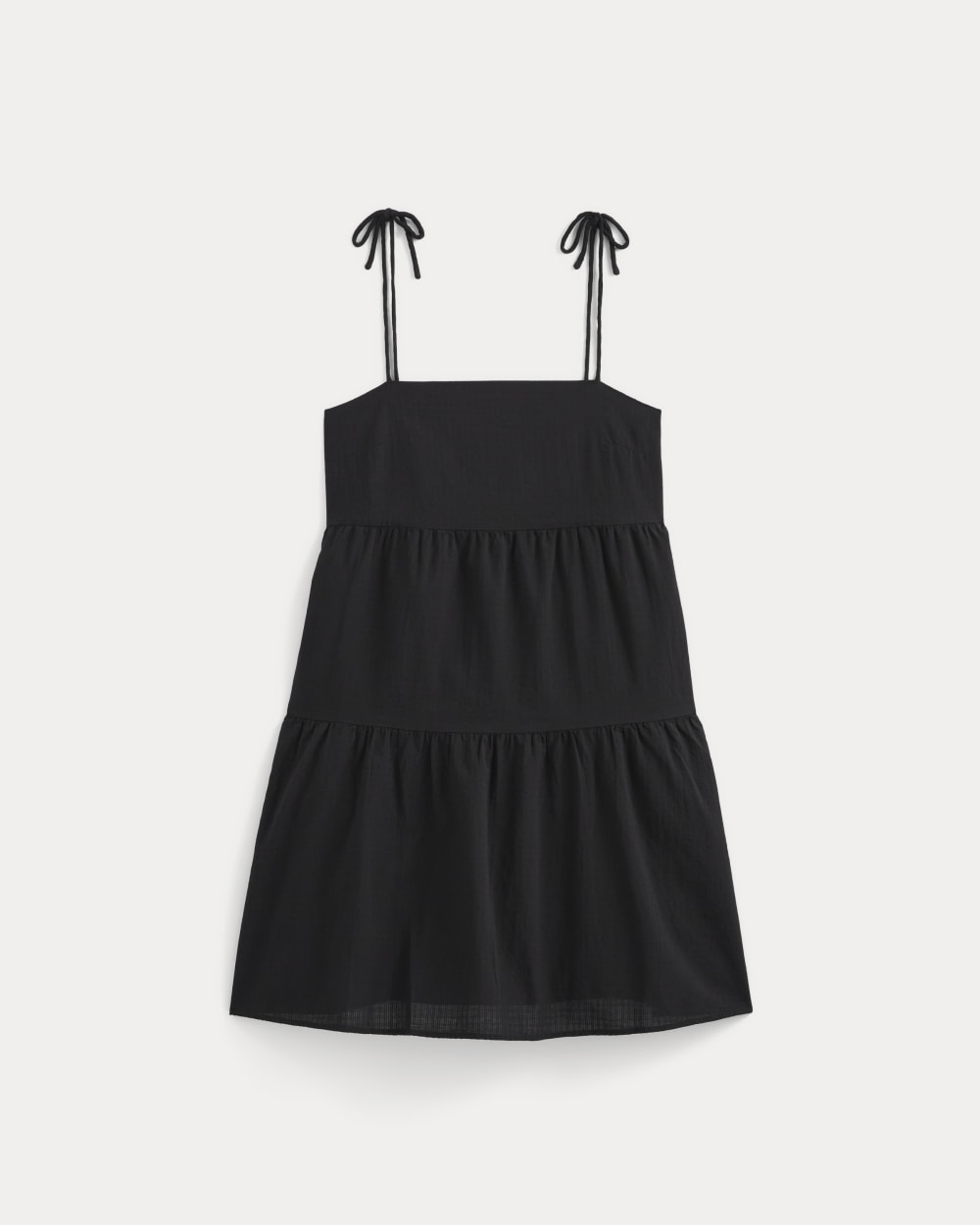 The Gauze Mini Tiered Dress | Black - Image 2