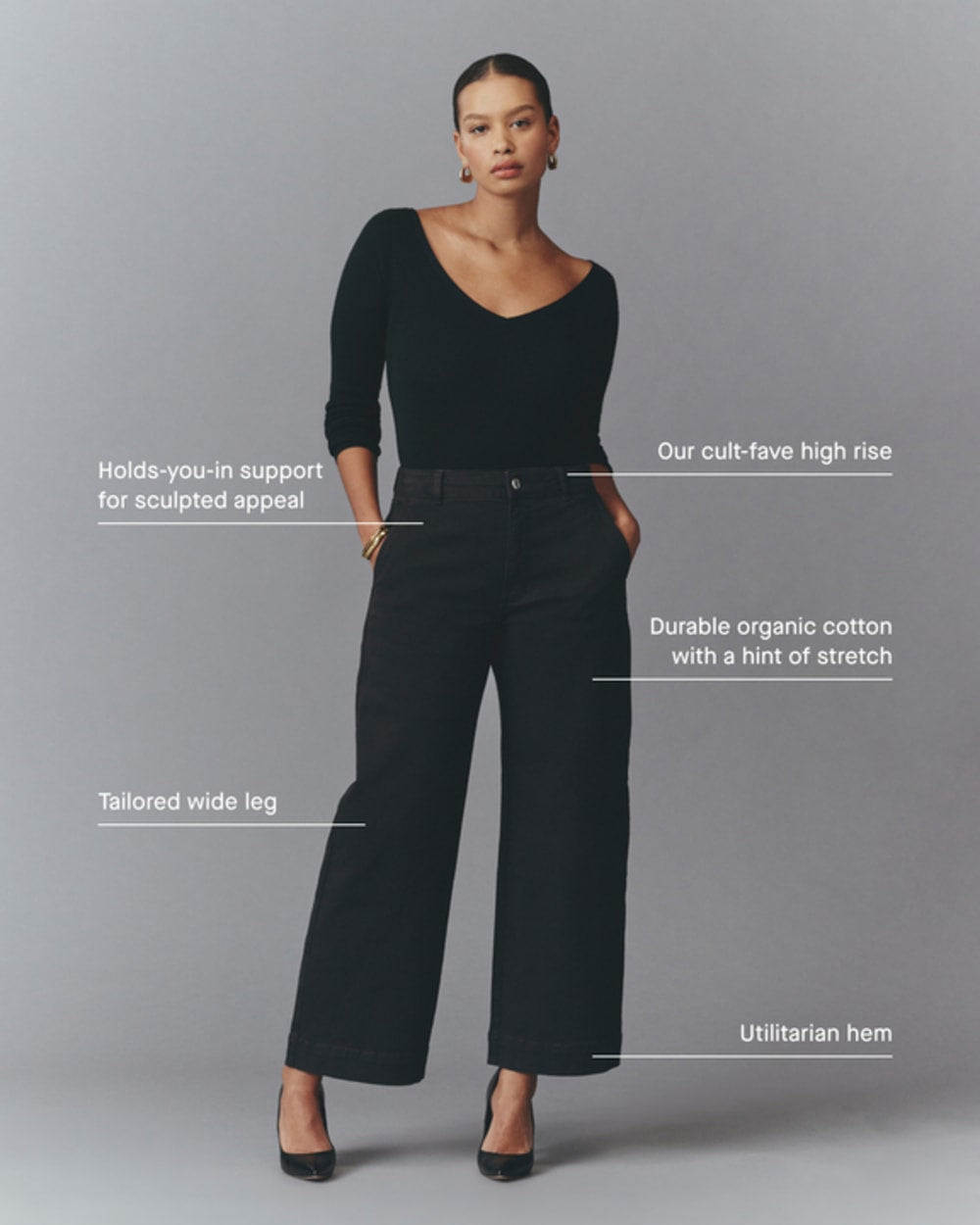 The Utility Wide-Leg Pant | Cocoa - Image 4