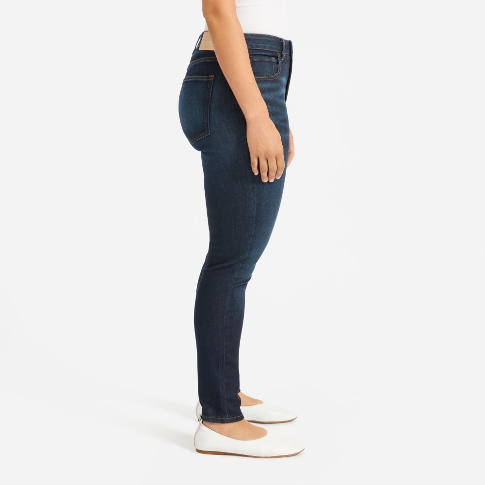 The Curvy Authentic Stretch High-Rise Skinny Jean | Dark Blue Wash | 28.5 Inseam - Image 4
