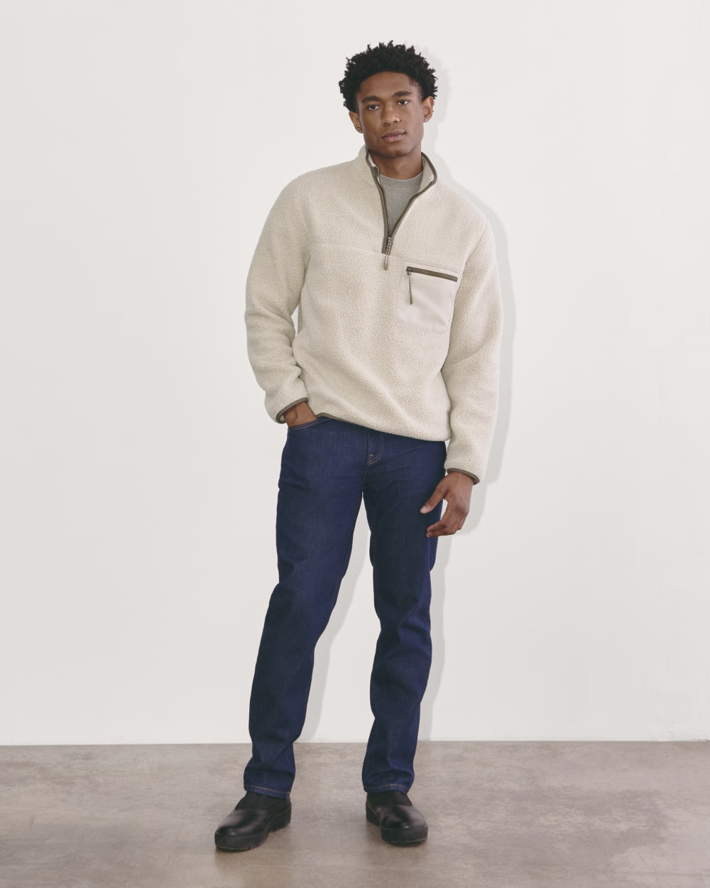 The Teddy Quarter-Zip Fleece | Heathered Oat