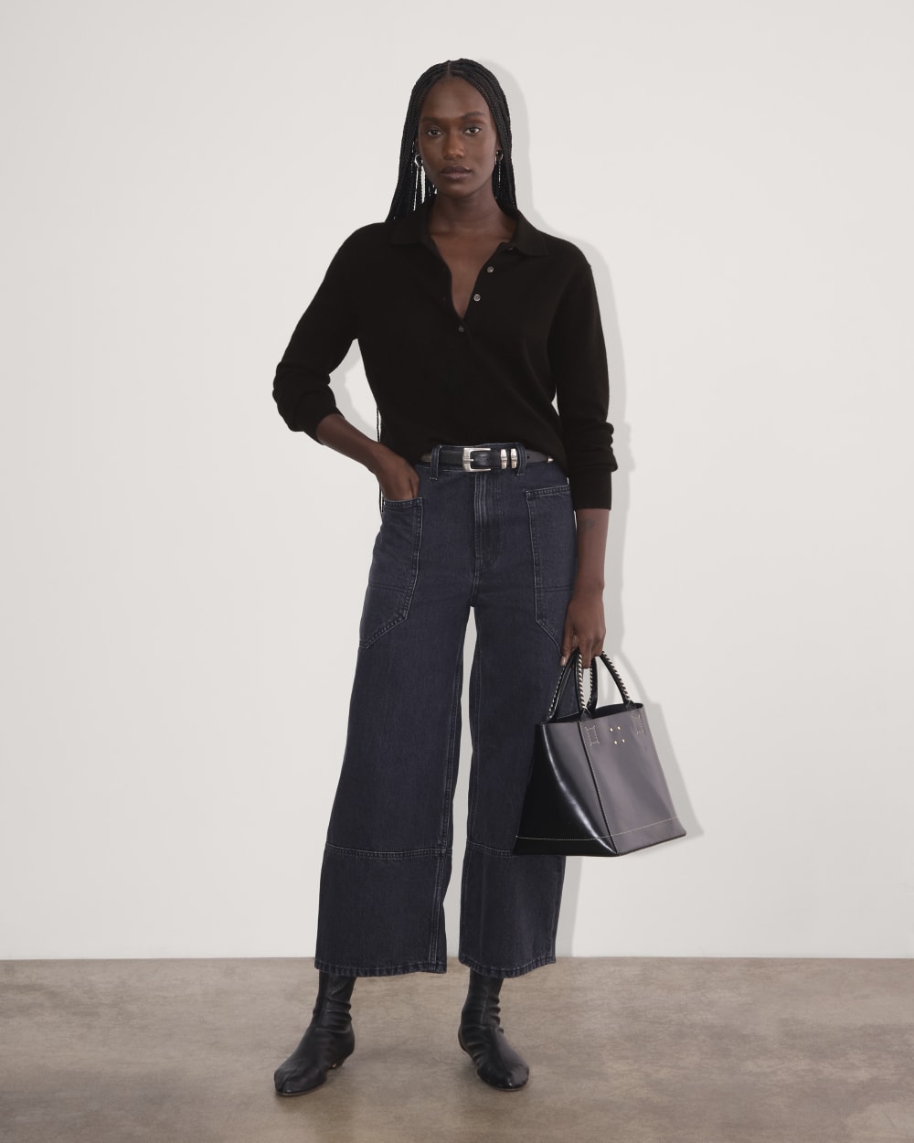 The Classic Polo in Cashmere | Black - Image 3