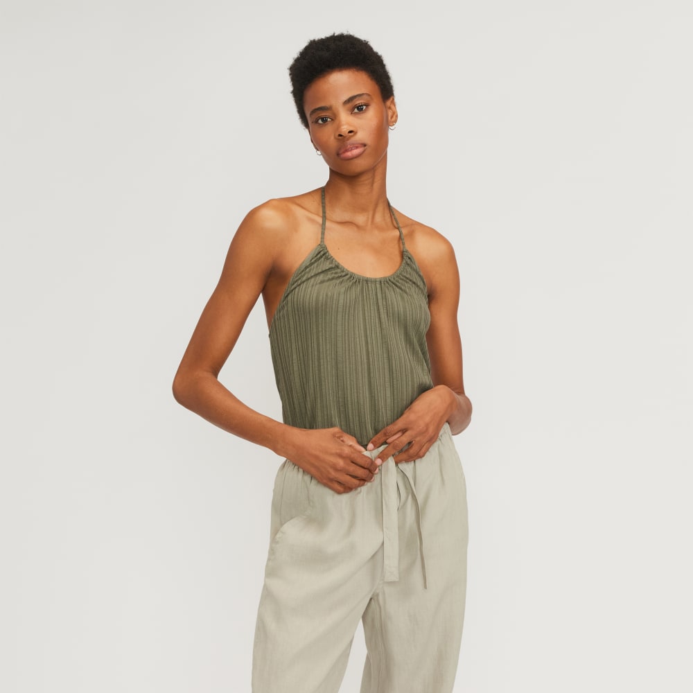 The Rib Soft Knit Halter Top | Kalamata