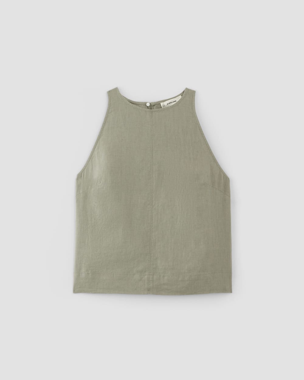 The Linen High-Neck Tank | Sage Green - Image 2