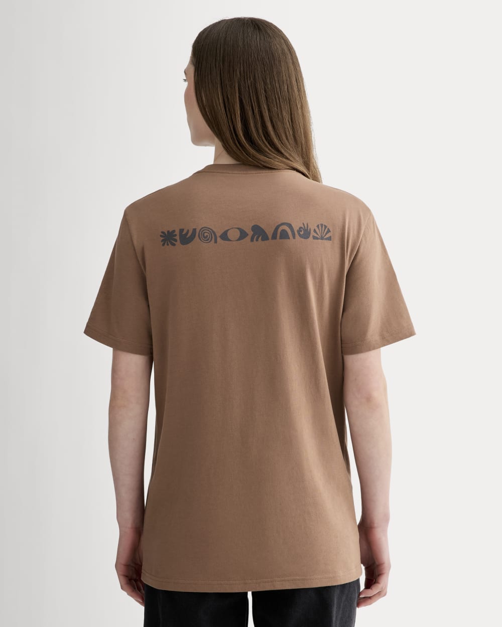 The Everlane x Parks Project Essential Organic Crew | Brown / Green / Forged Iron - Image 6