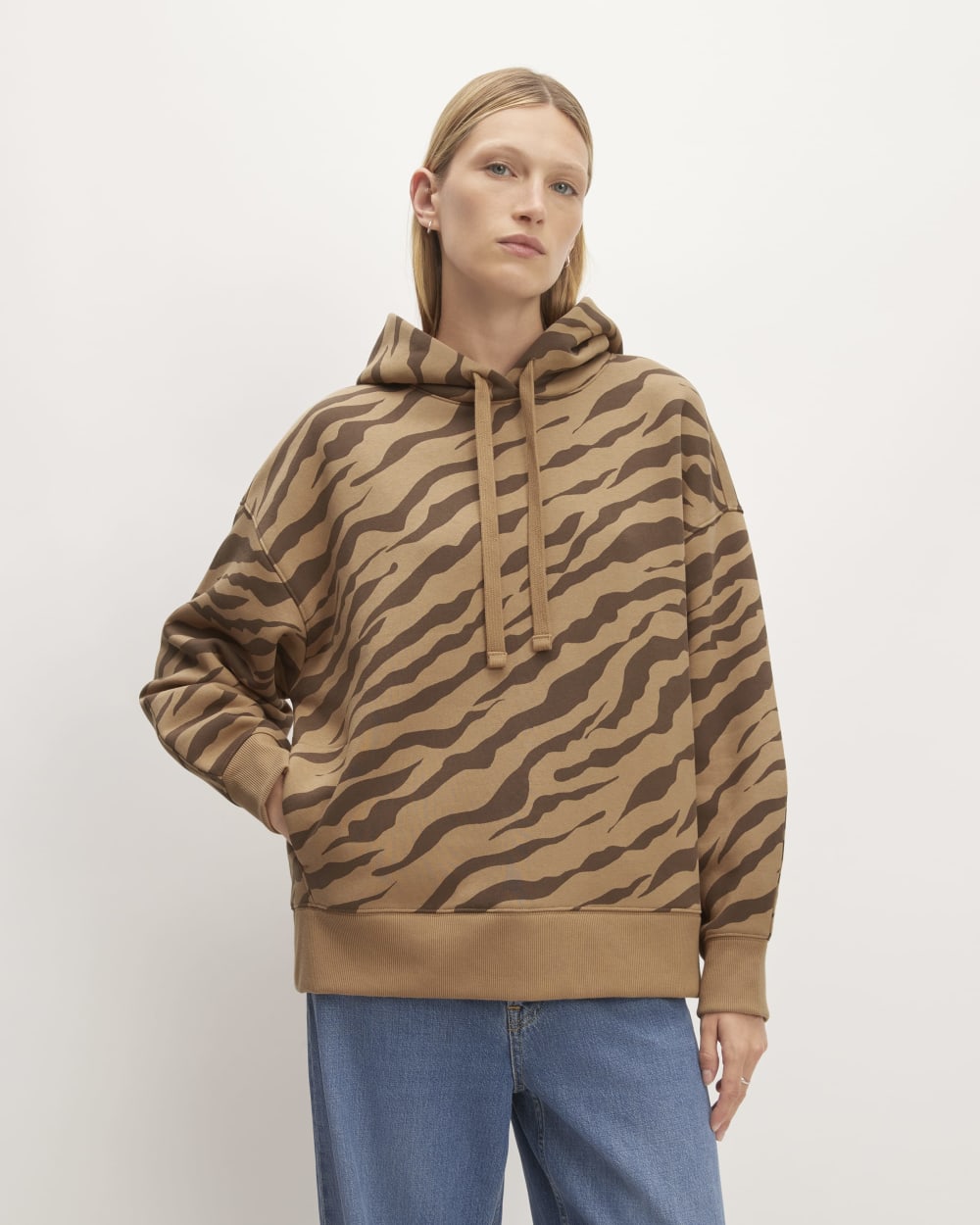 The ReTrack Hoodie | Cocoa Tiger Stripe