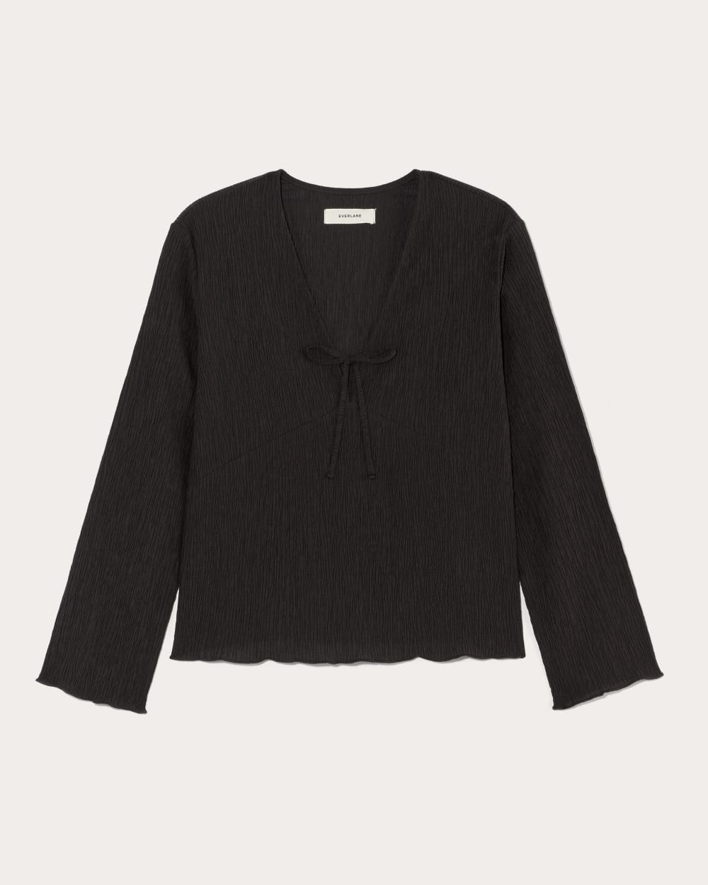 The Crinkle Long-Sleeve | Black - Image 2