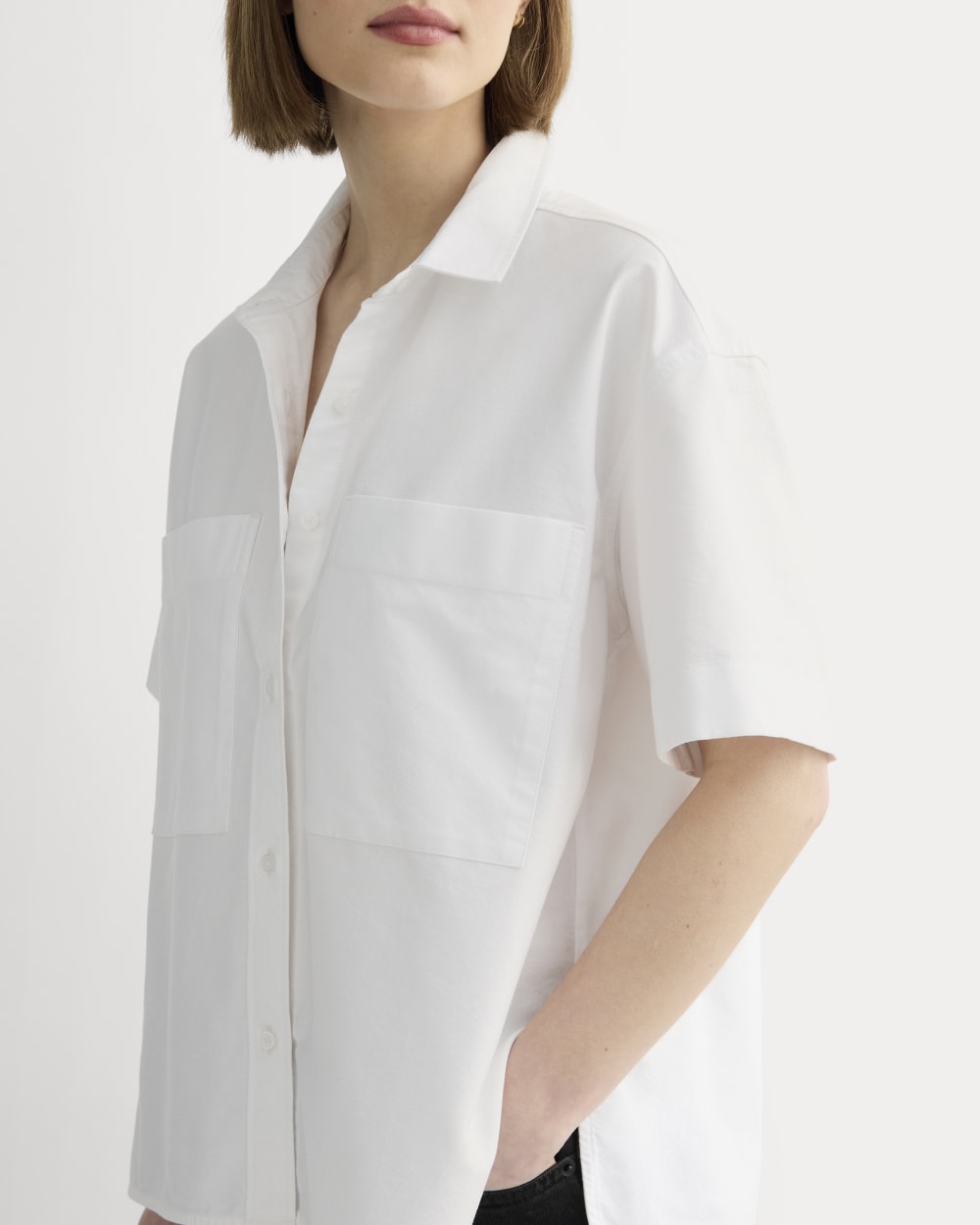 The Short-Sleeve Boxy Oxford | White - Image 4