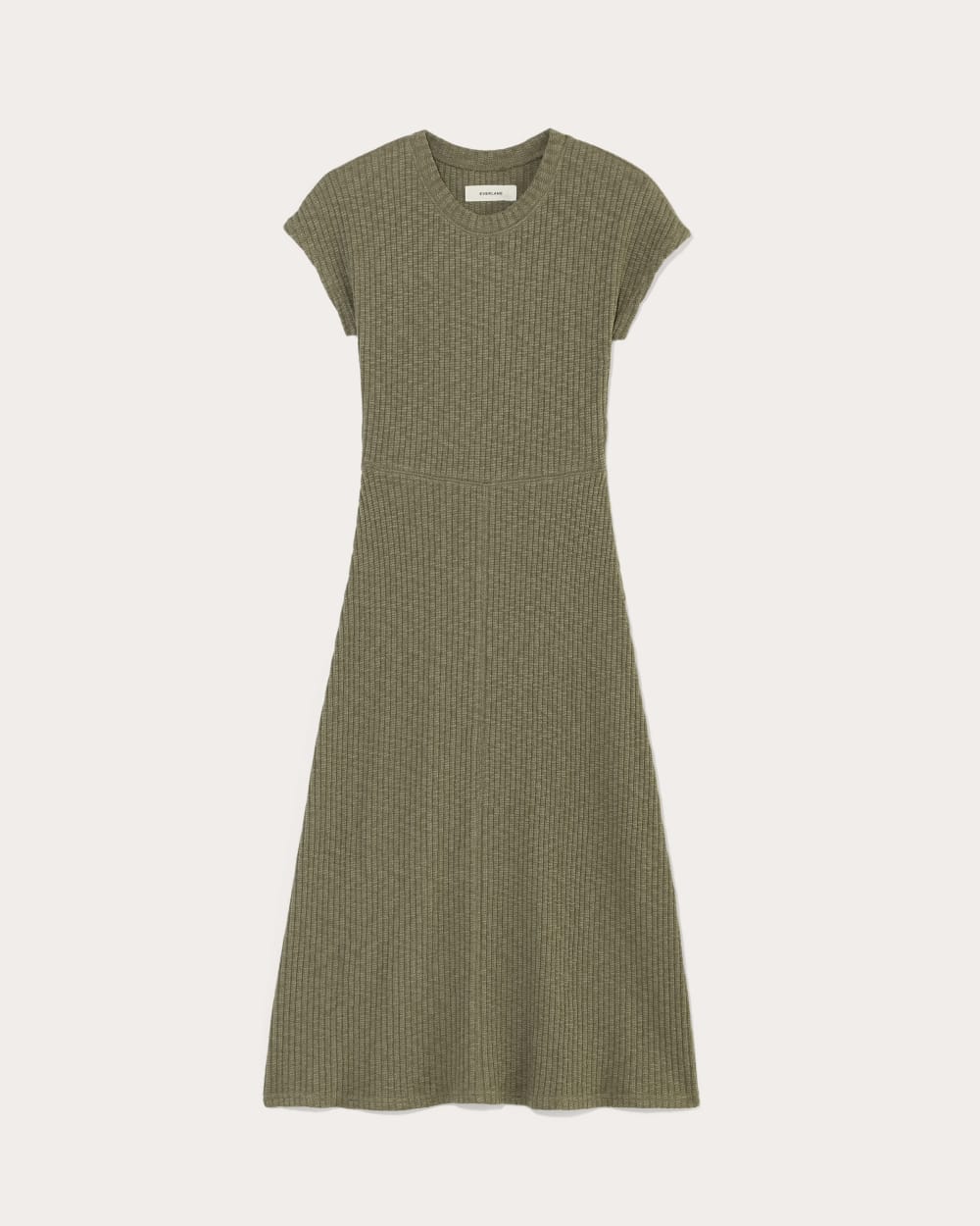 The Rib-Knit Cap-Sleeve Midi Dress | Kalamata - Image 2