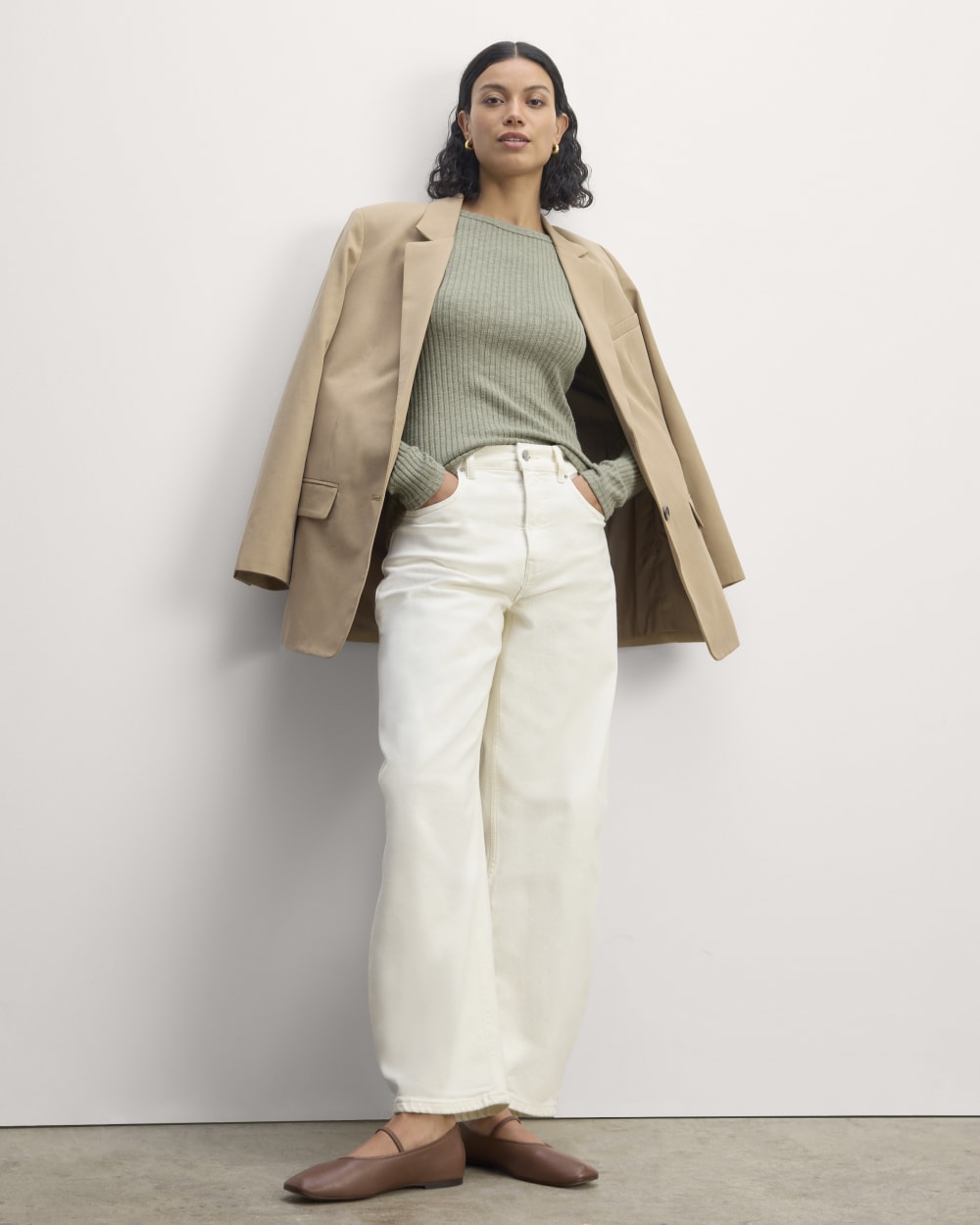 The Cozy Rib Long-Sleeve Tee | Sage Green - Image 3