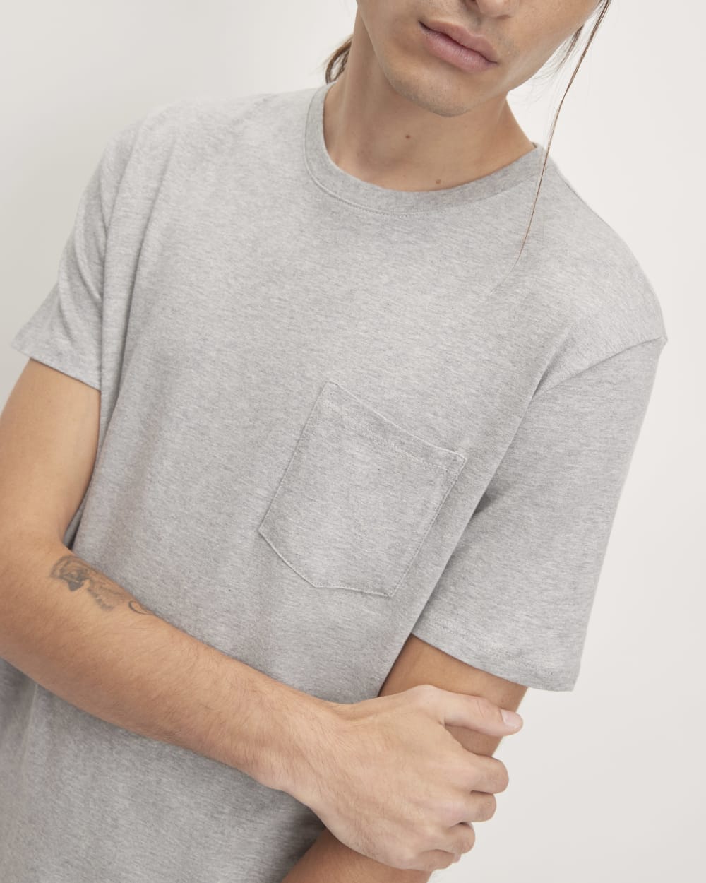 The Organic Cotton Pocket Tee | Heathered Grey - Image 4