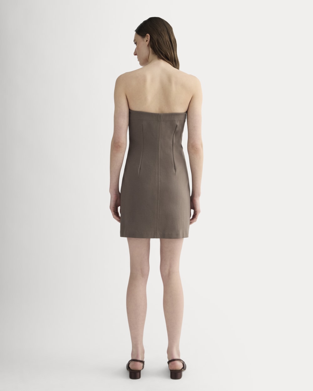 The Dream Strapless Mini Dress | Deep Taupe - Image 3
