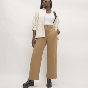 The Organic Wide-Leg Pant | Toasted Coconut